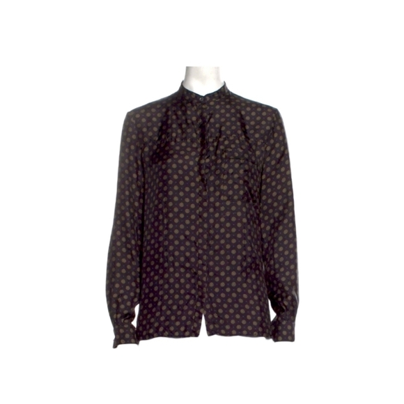 Golden Goose Geometric Dot Dark Grey Blouse - Picture 1 of 5